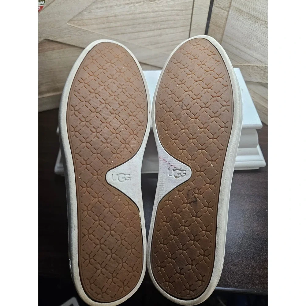 UGG‎ Slip On Sneaker Wmn 8 Pink Sammy Perforated Knit Loafers #602
